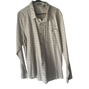 Toad & CO Men's Size XL Organic‎ Cotton Gray Long Sleeve Outdoor Button Up Shirt